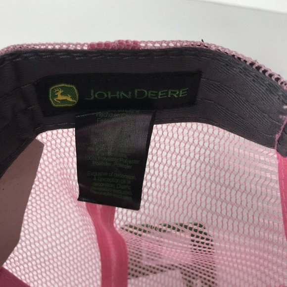 Women's Cap Hat Gray Pink Washington Tractor Snapback Mesh New - Picture 11 of 11